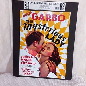 Collector Metal Signs Lithographed Steel Metal THE MYSTERIOUS LADY Movie Poster